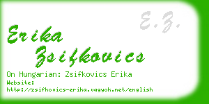 erika zsifkovics business card